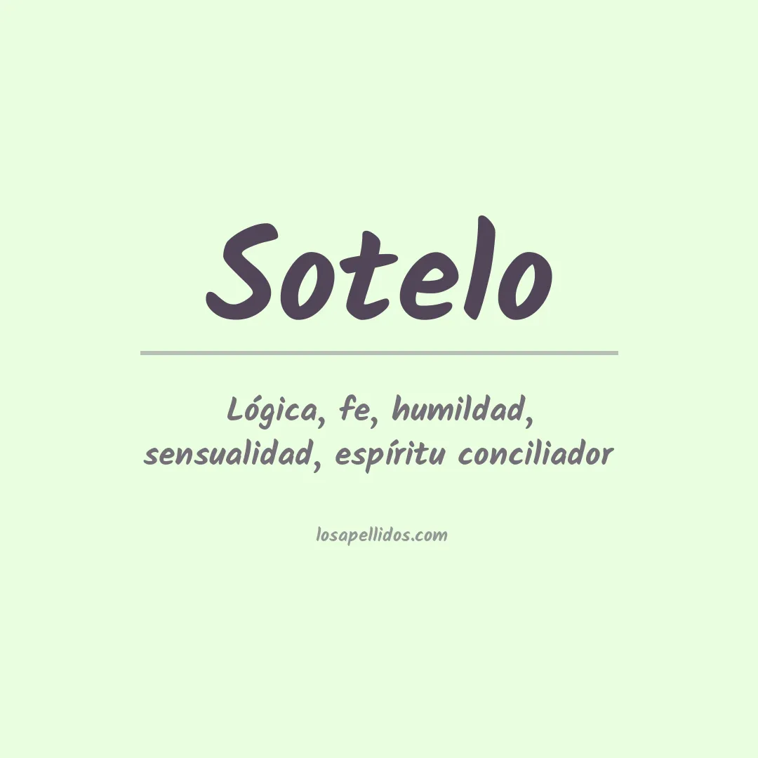 Apellido Sotelo