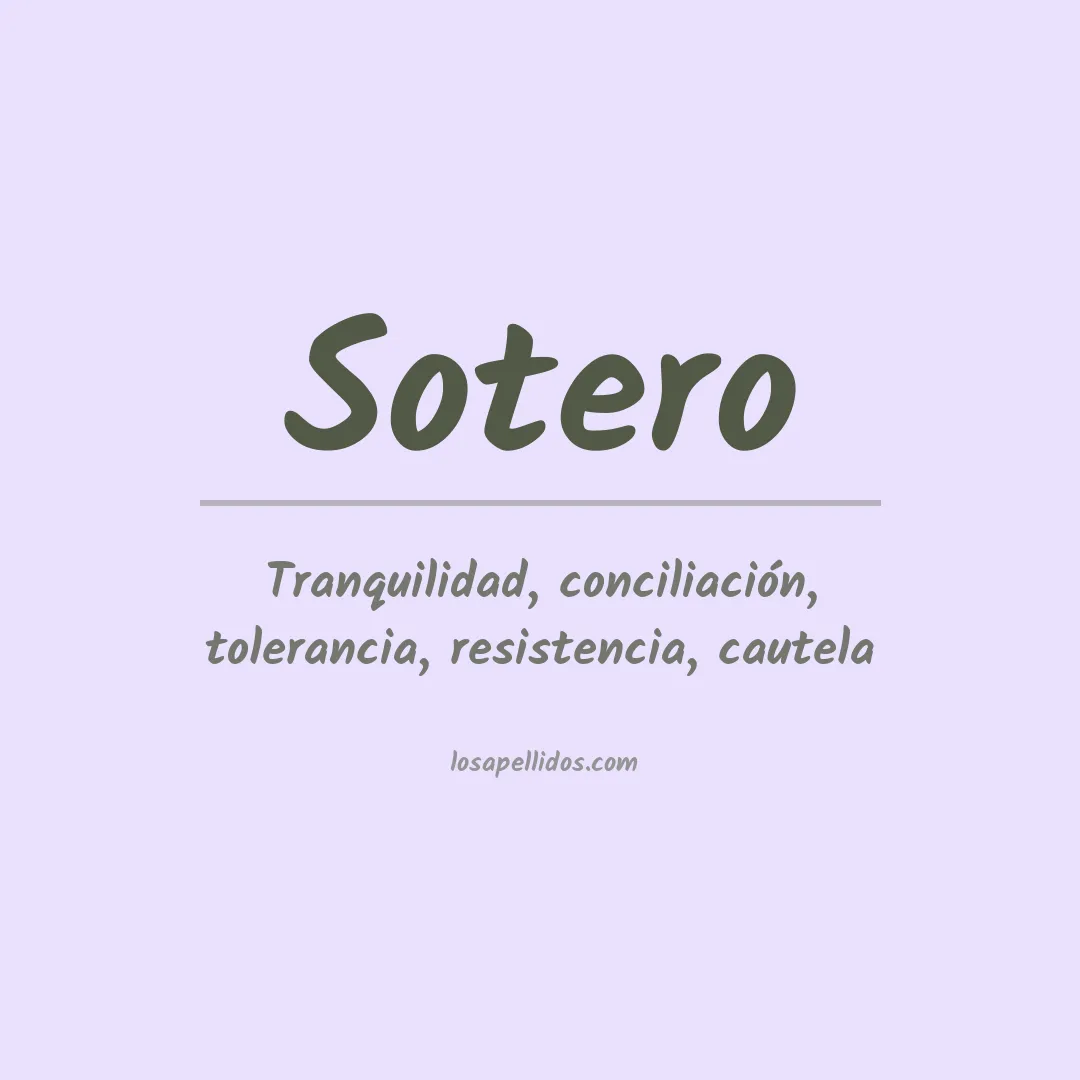 Apellido Sotero