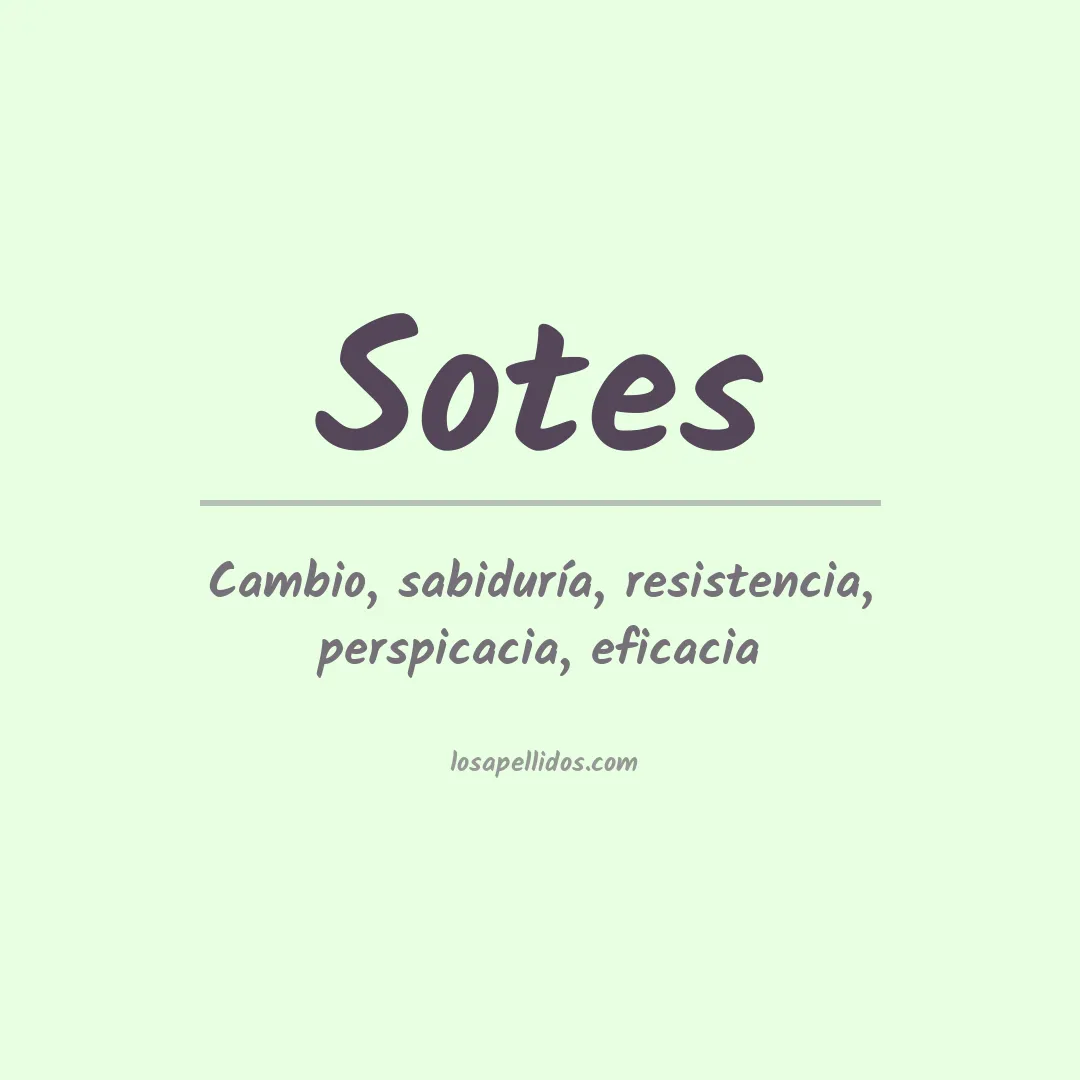 Apellido Sotes