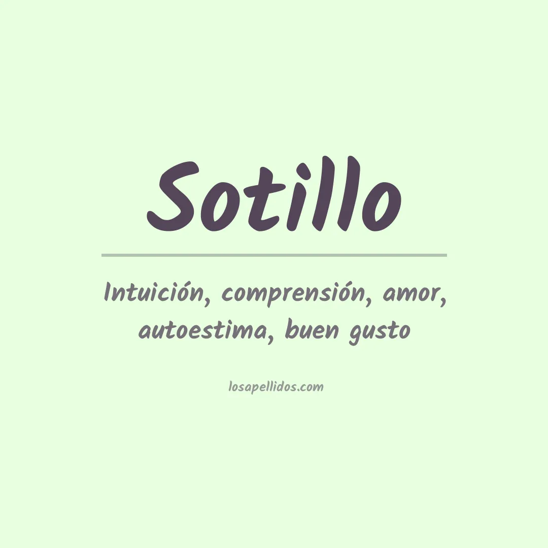 Apellido Sotillo