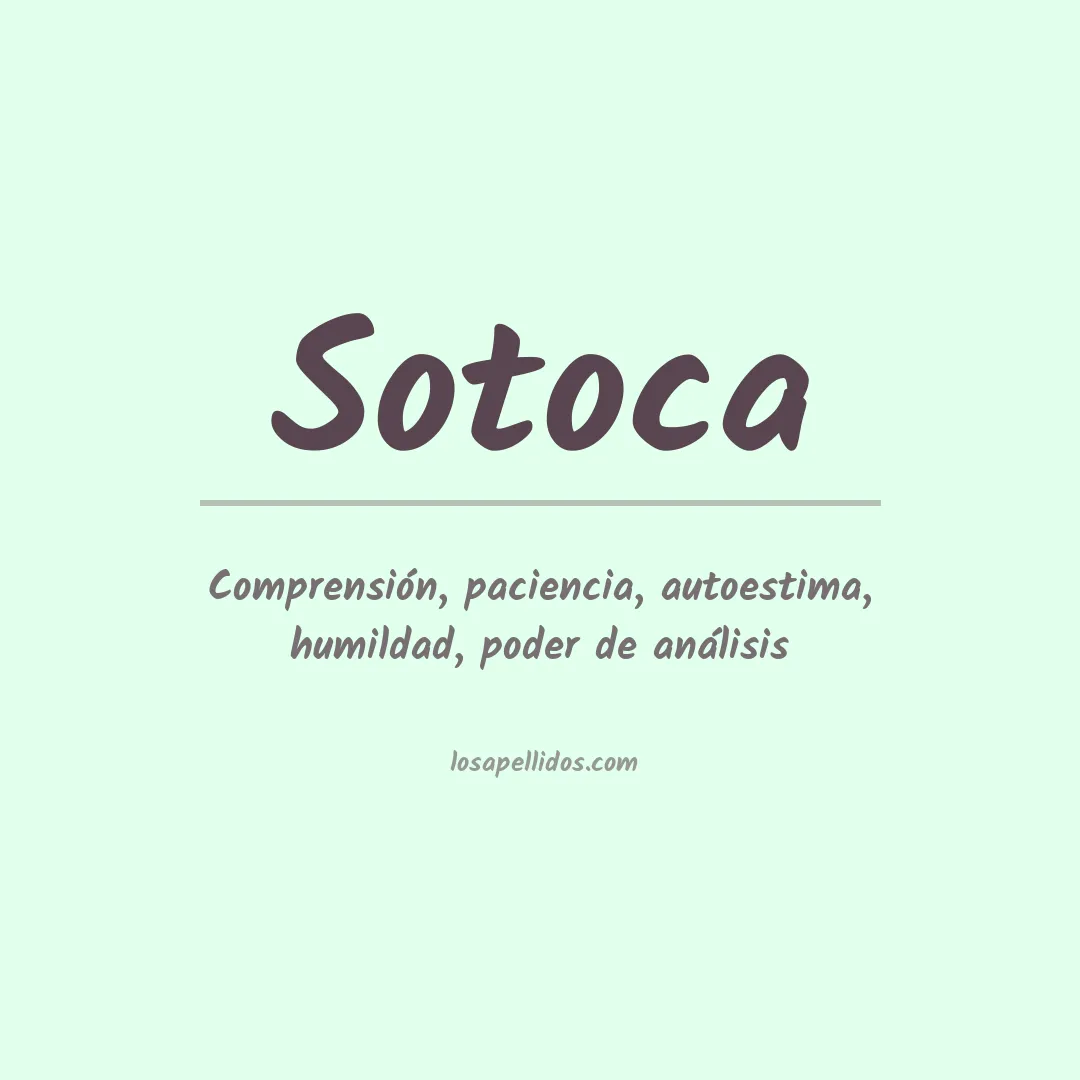 Apellido Sotoca