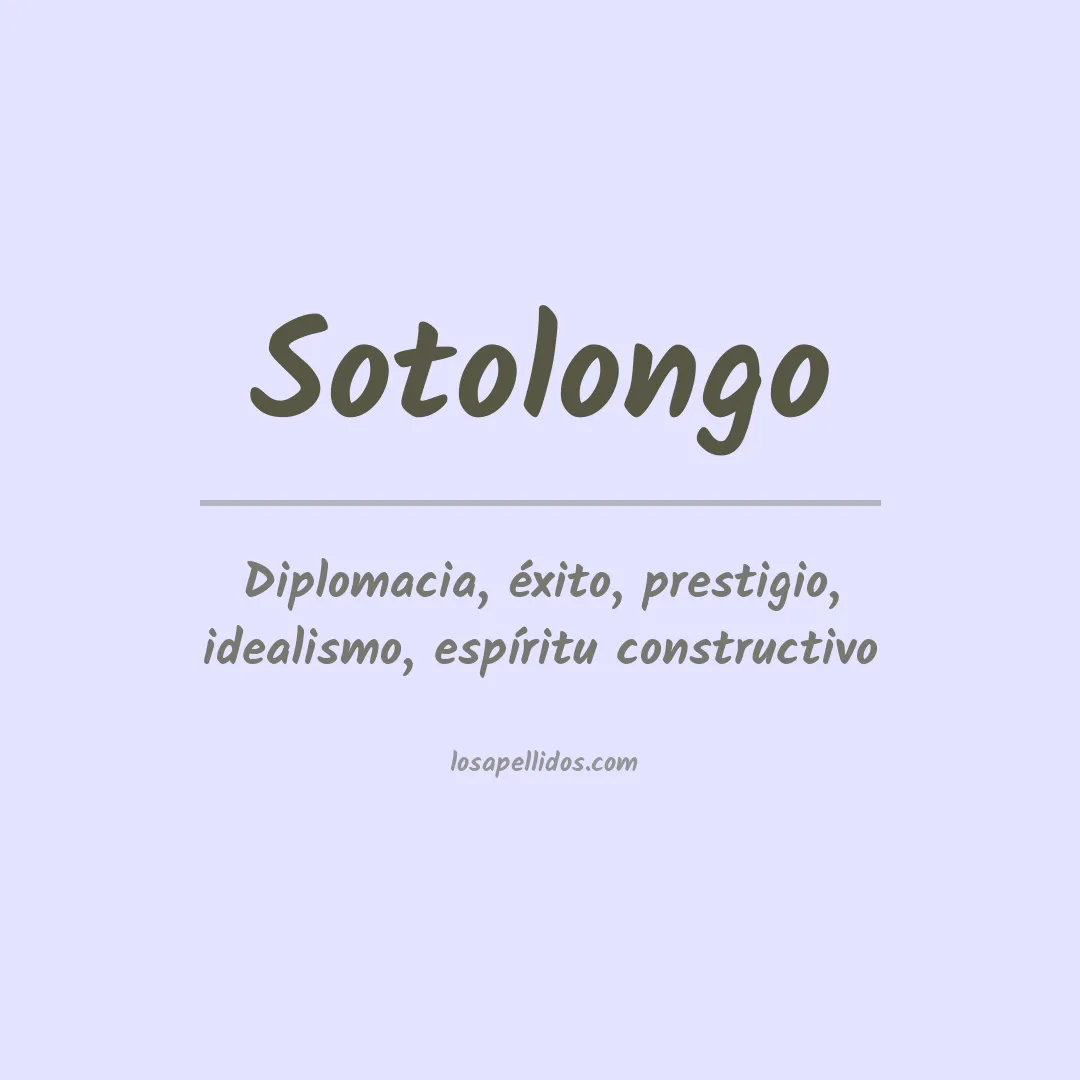 Apellido Sotolongo