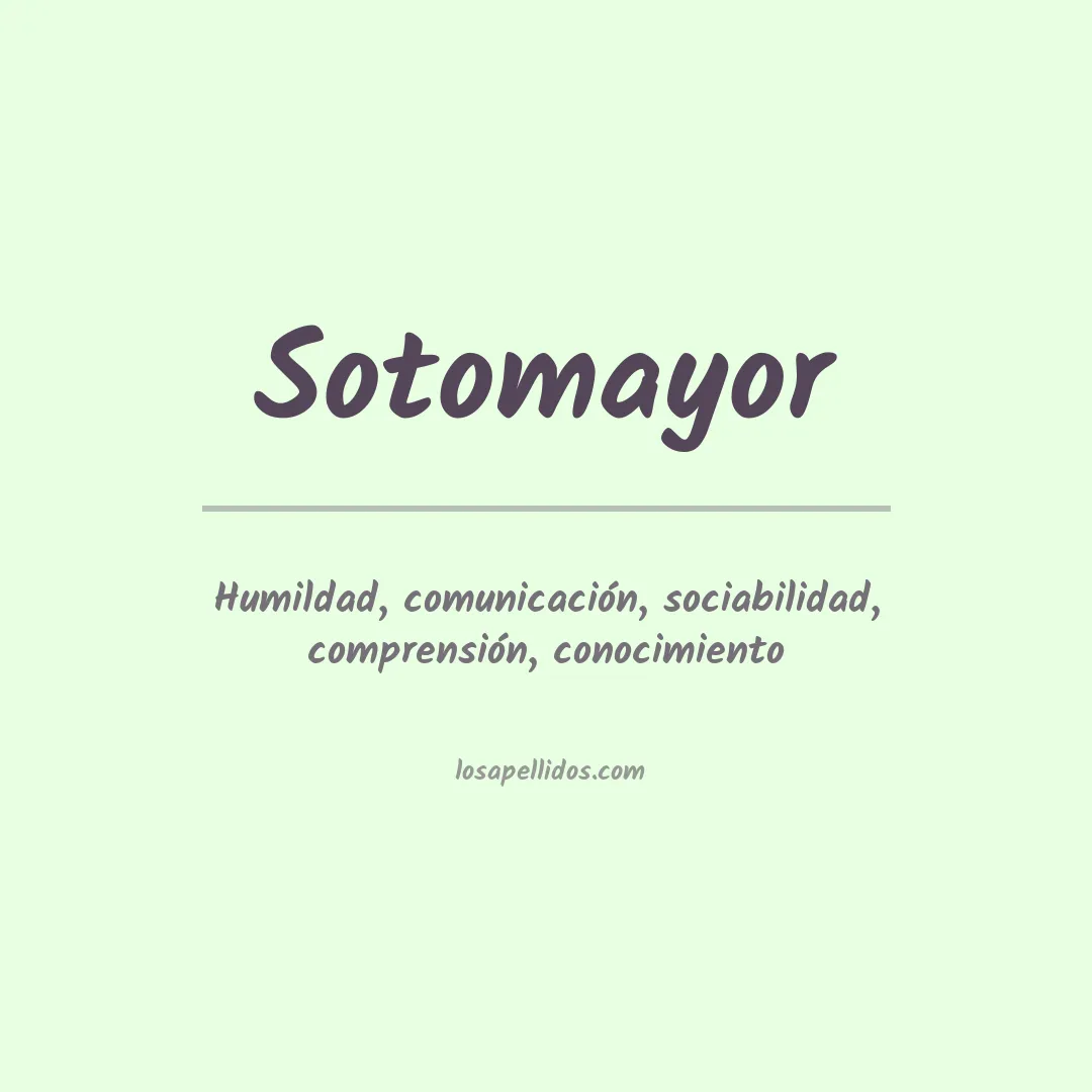 Apellido Sotomayor