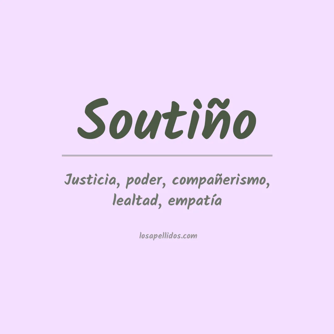 Significado del Apellido Soutiño