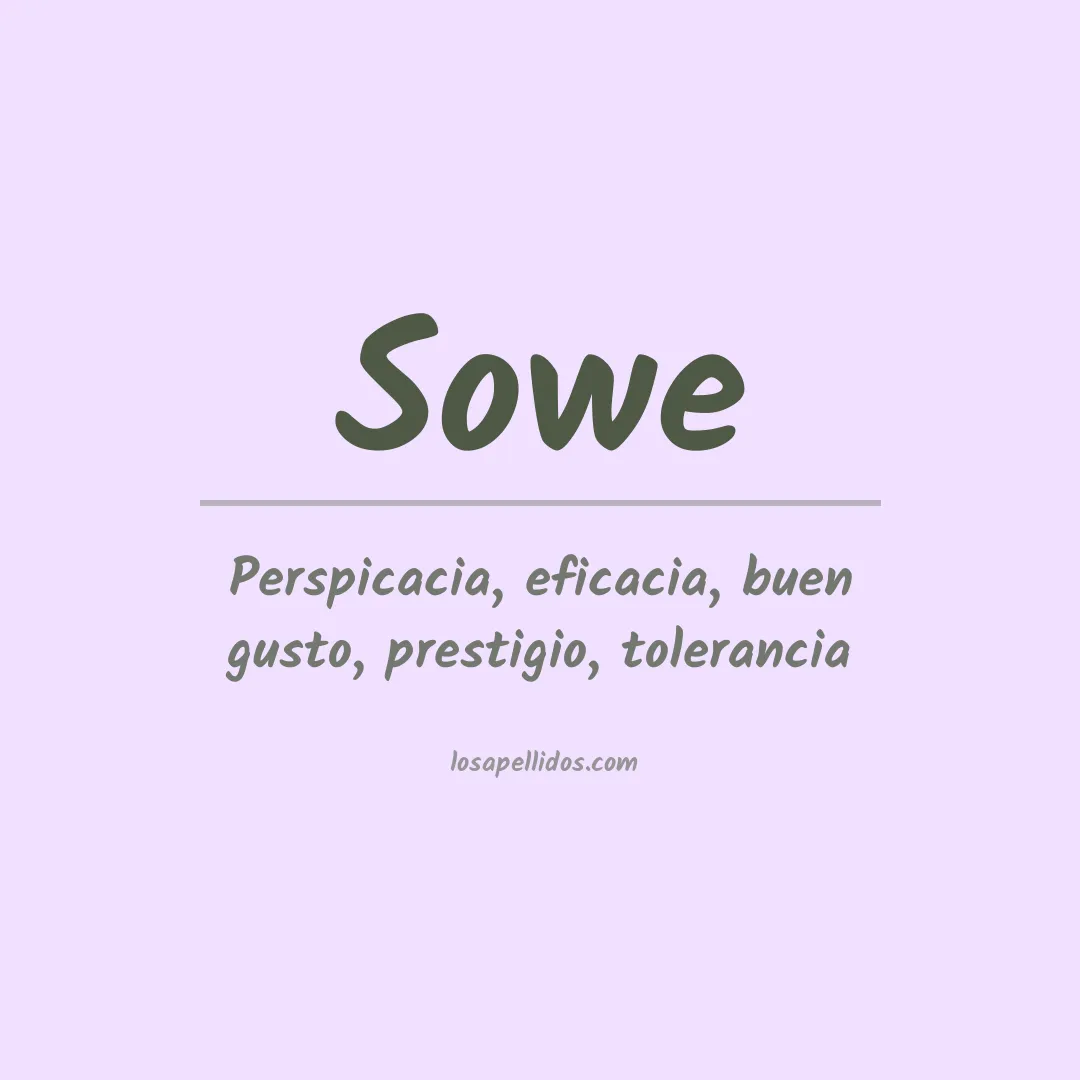 Apellido Sowe