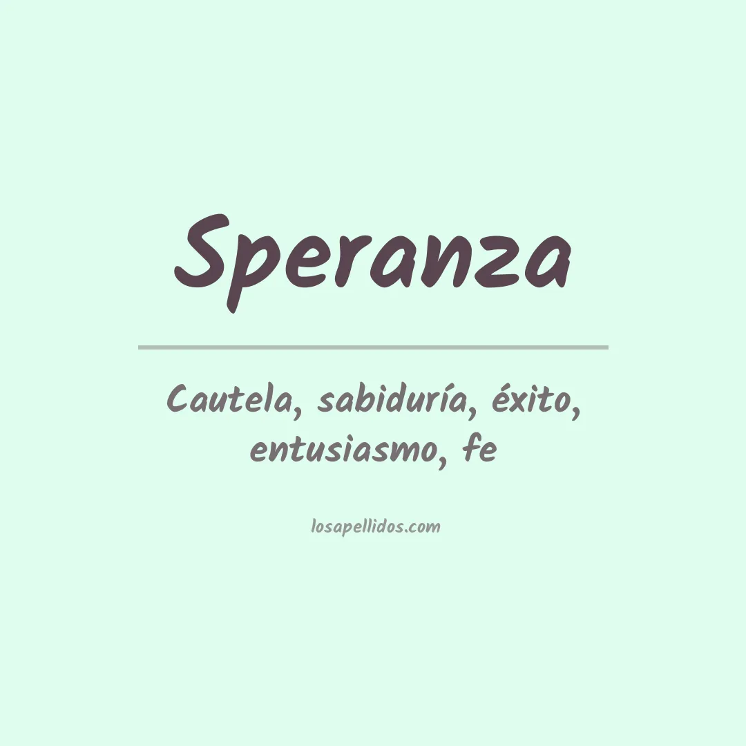 Apellido Speranza