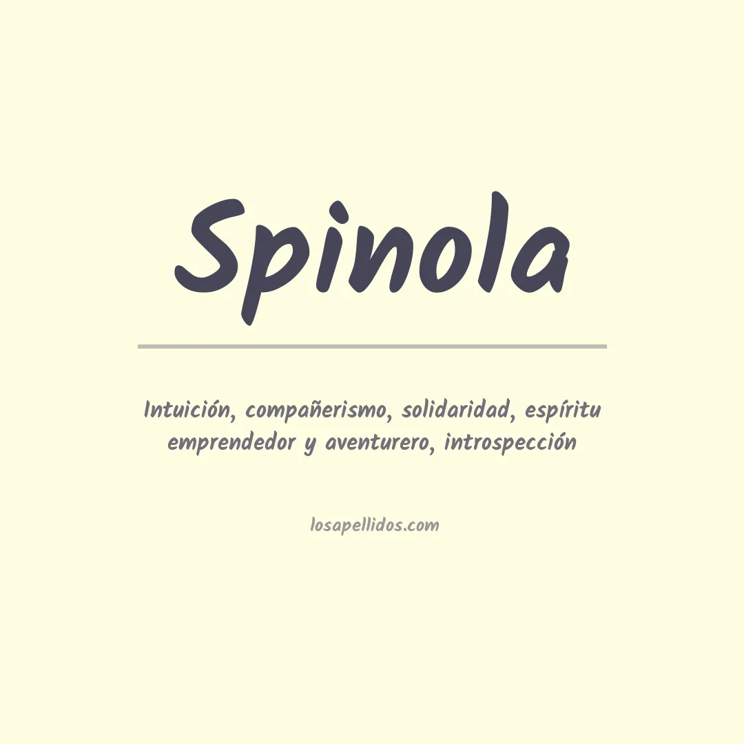 Apellido Spinola