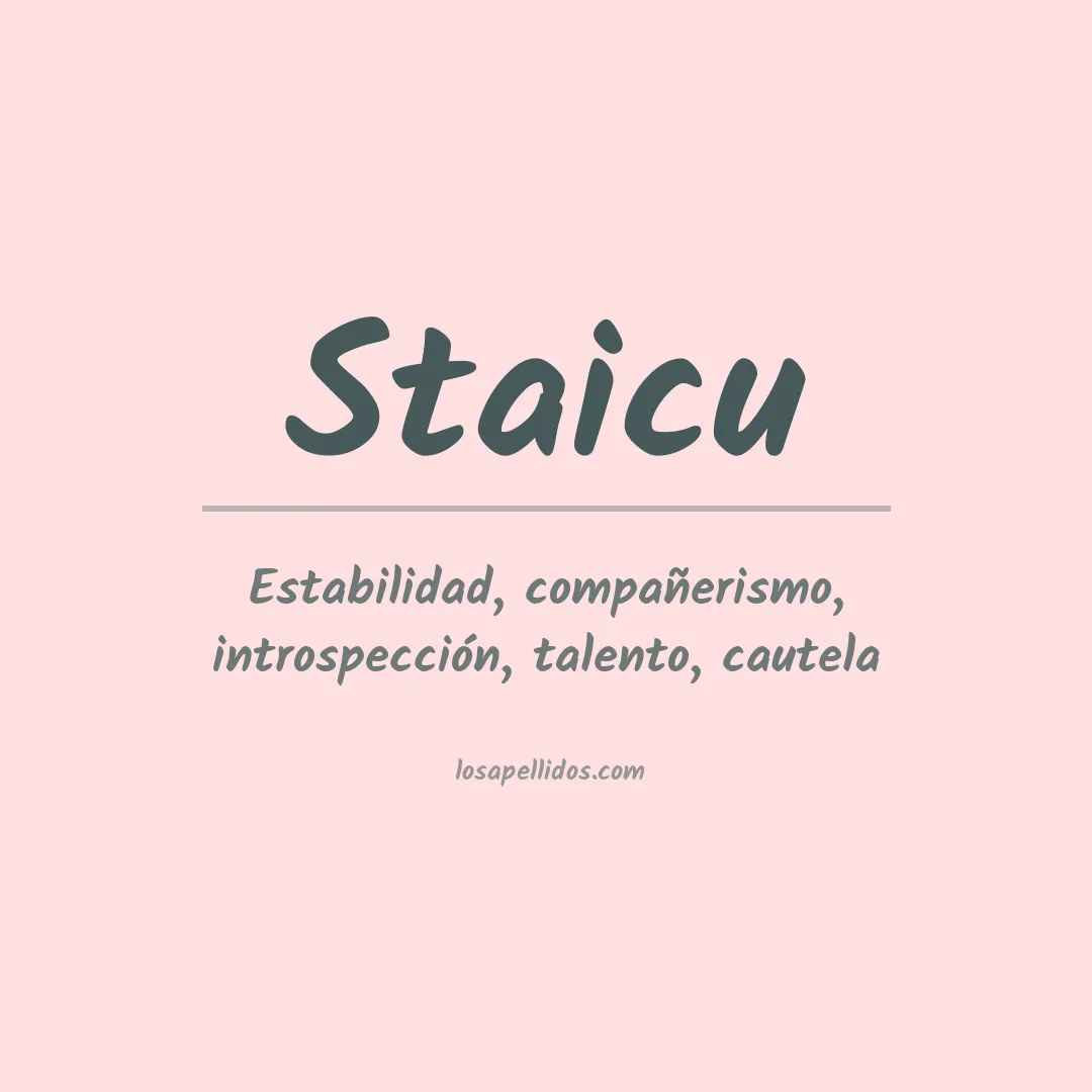 Apellido Staicu
