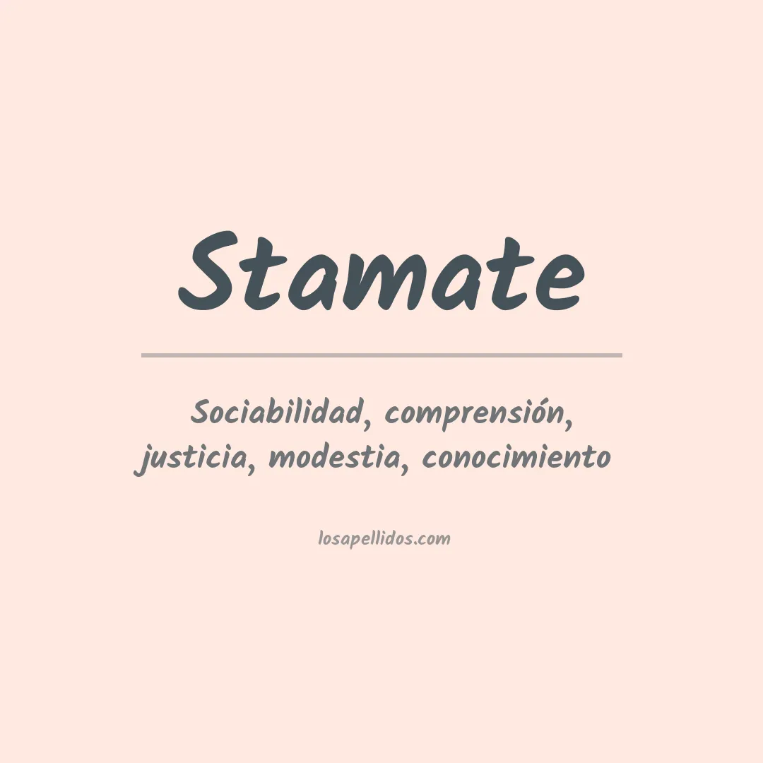 Apellido Stamate