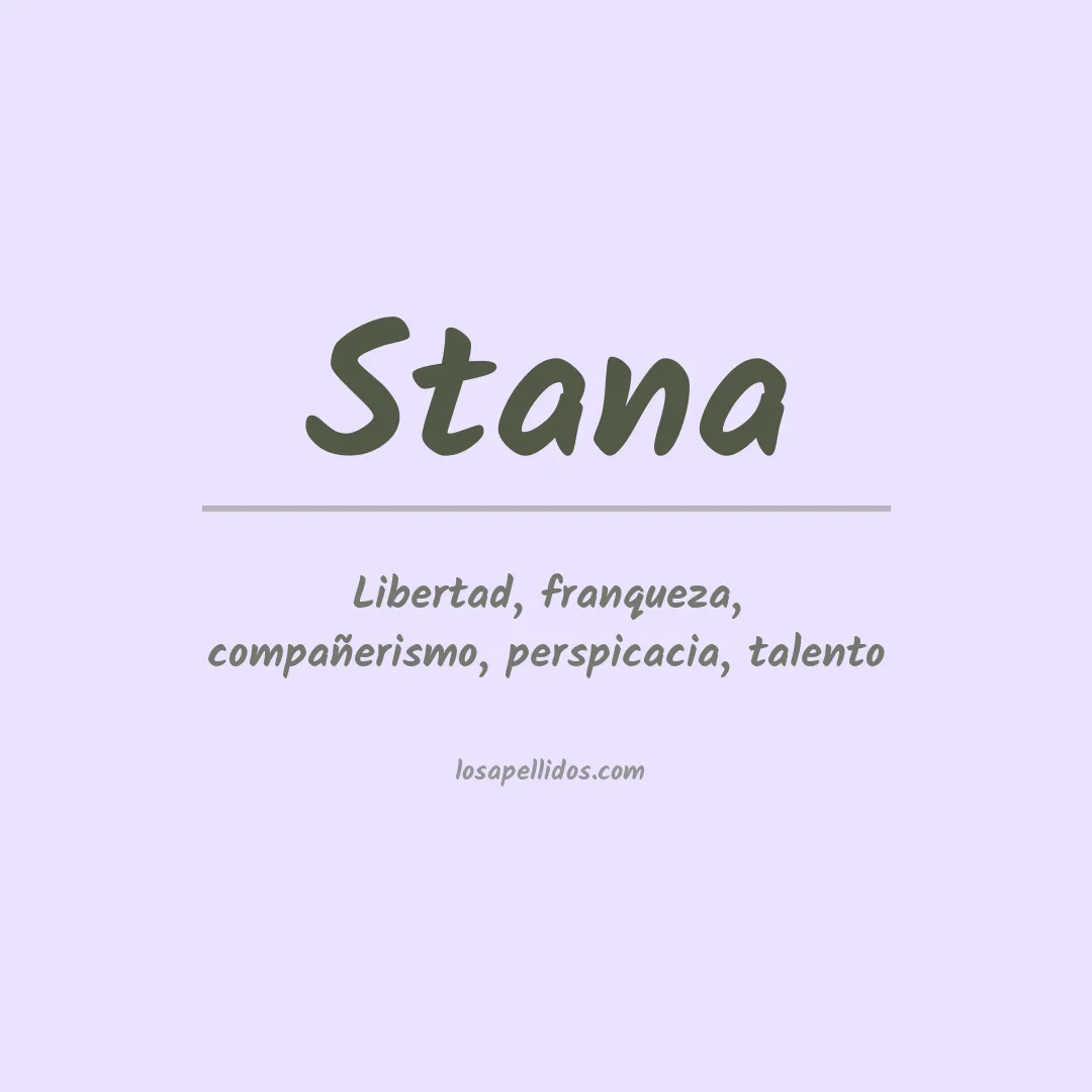Apellido Stana