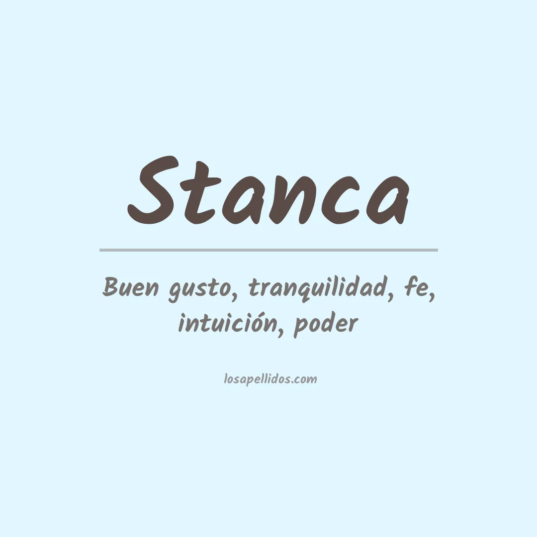 Apellido Stanca