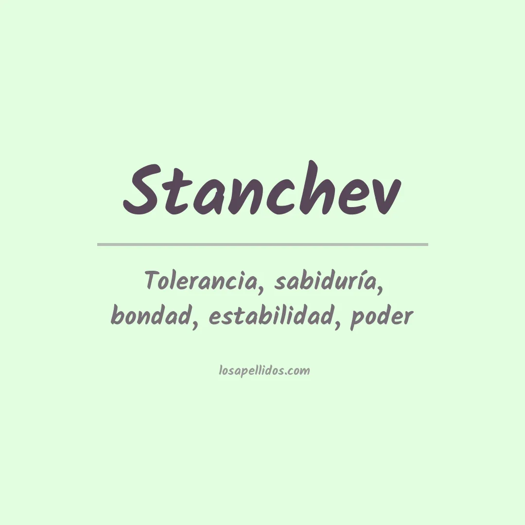 Apellido Stanchev