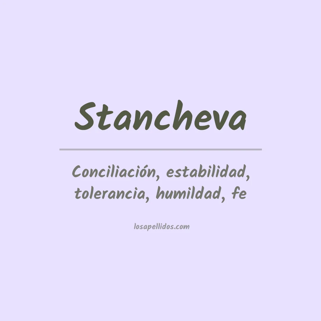 Apellido Stancheva