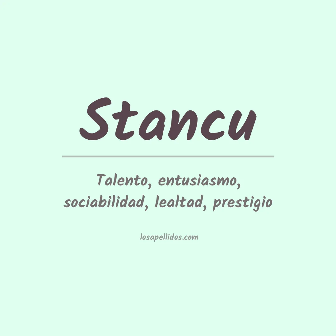 Apellido Stancu