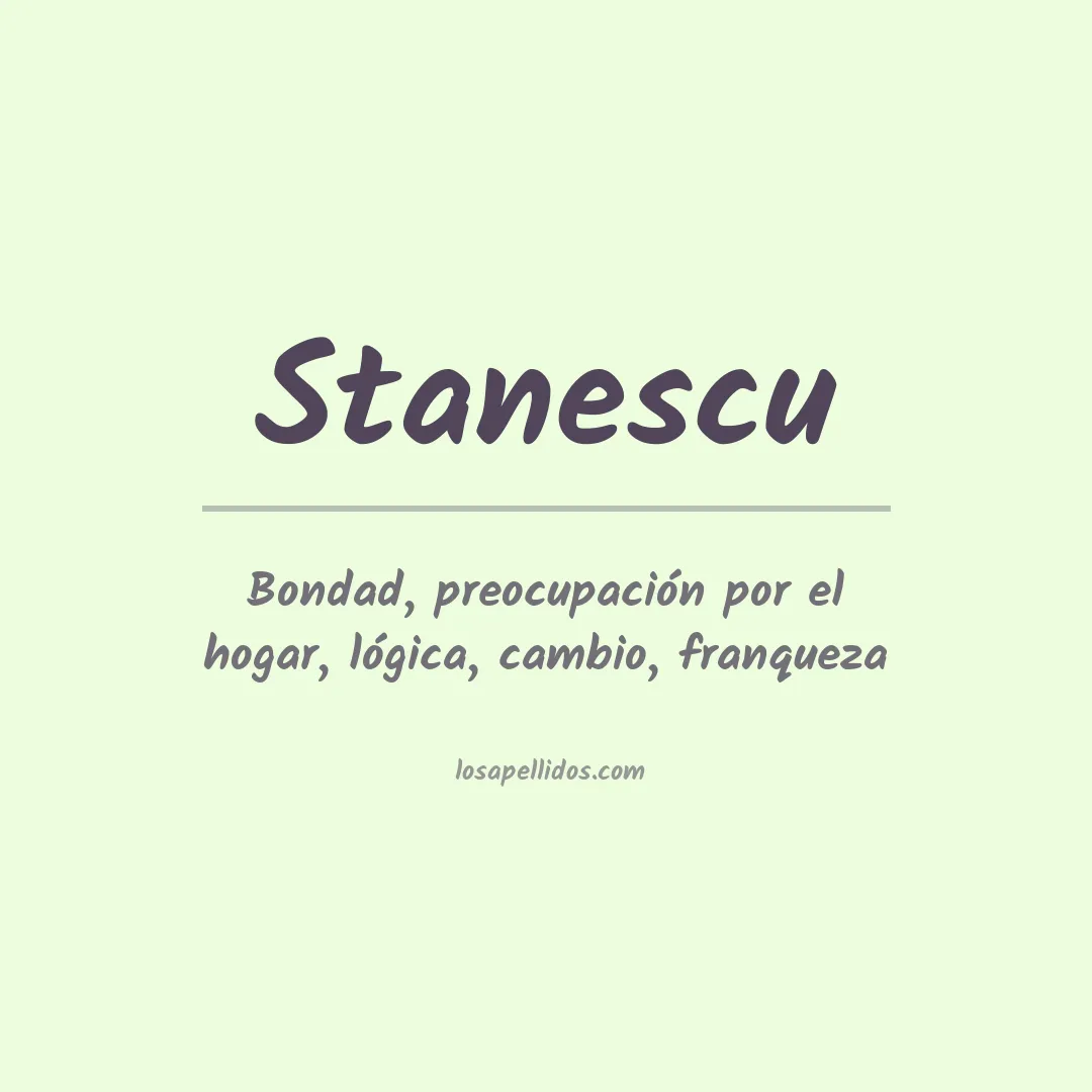 Apellido Stanescu
