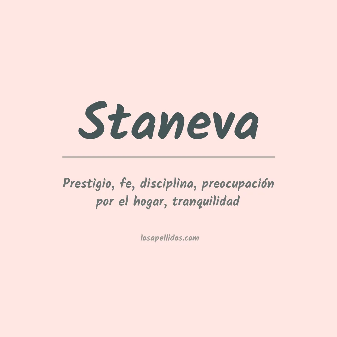Apellido Staneva
