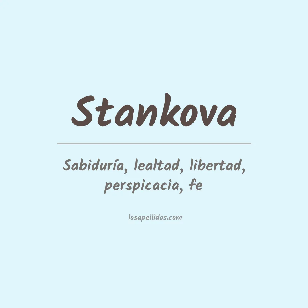 Apellido Stankova