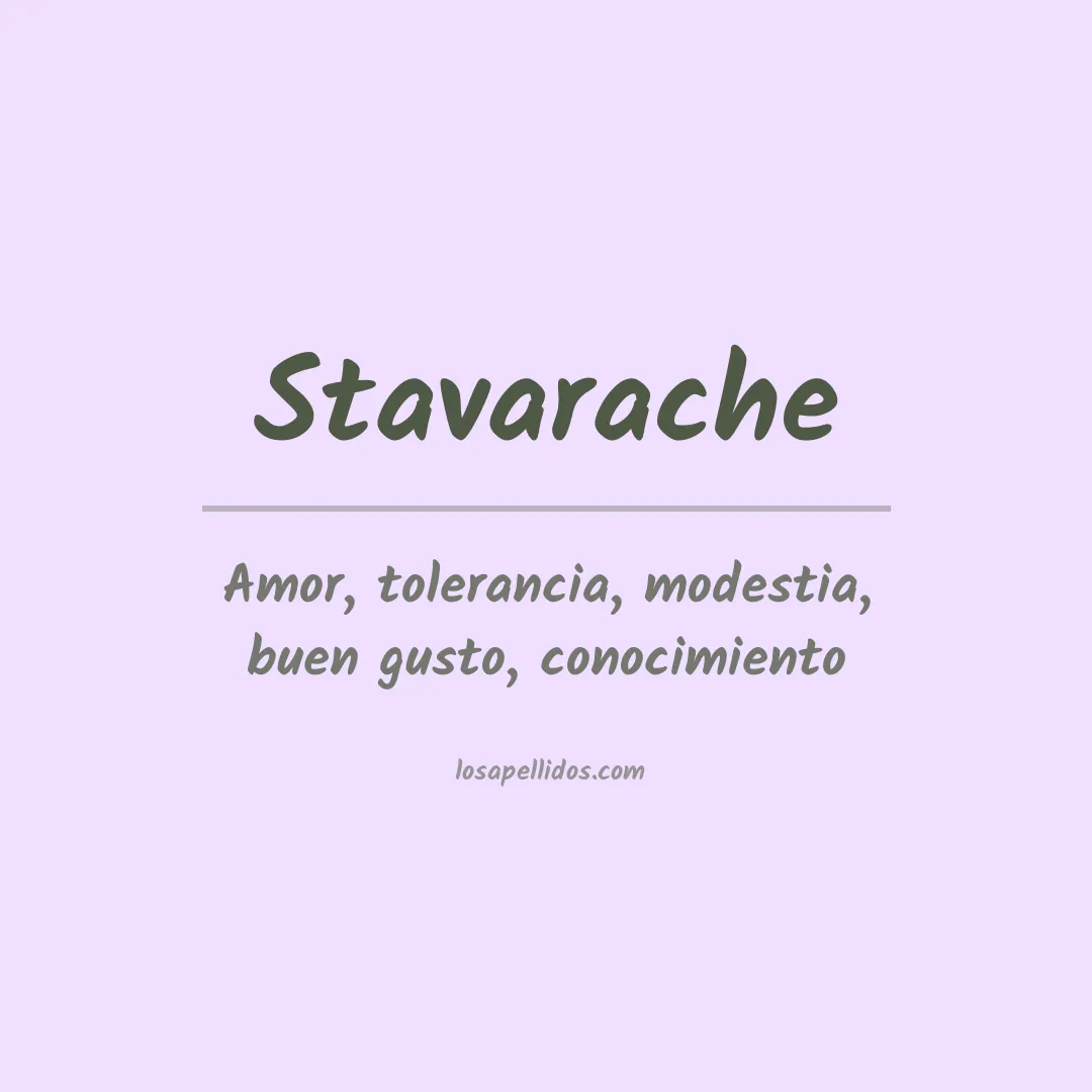 Apellido Stavarache