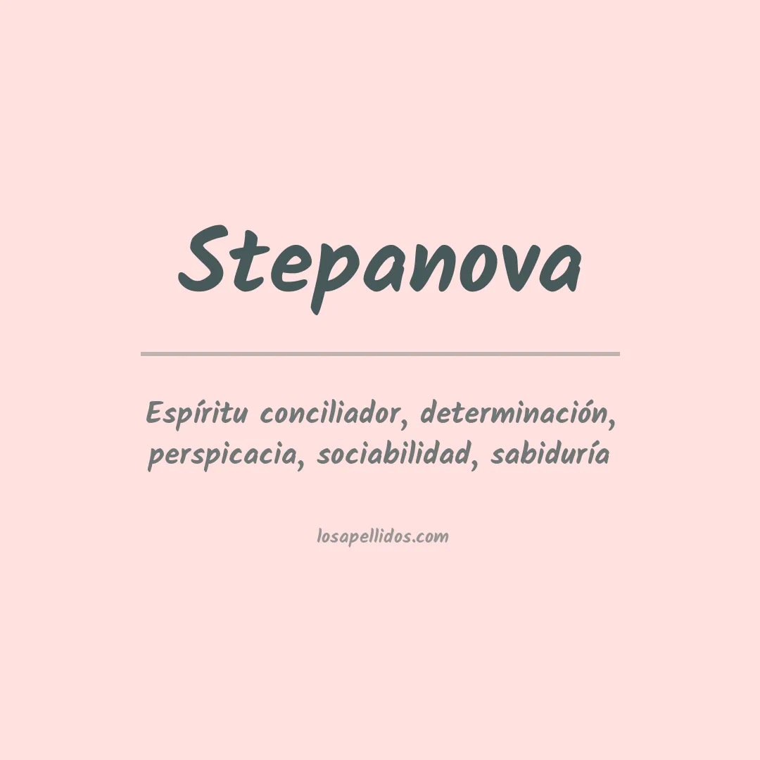 Apellido Stepanova