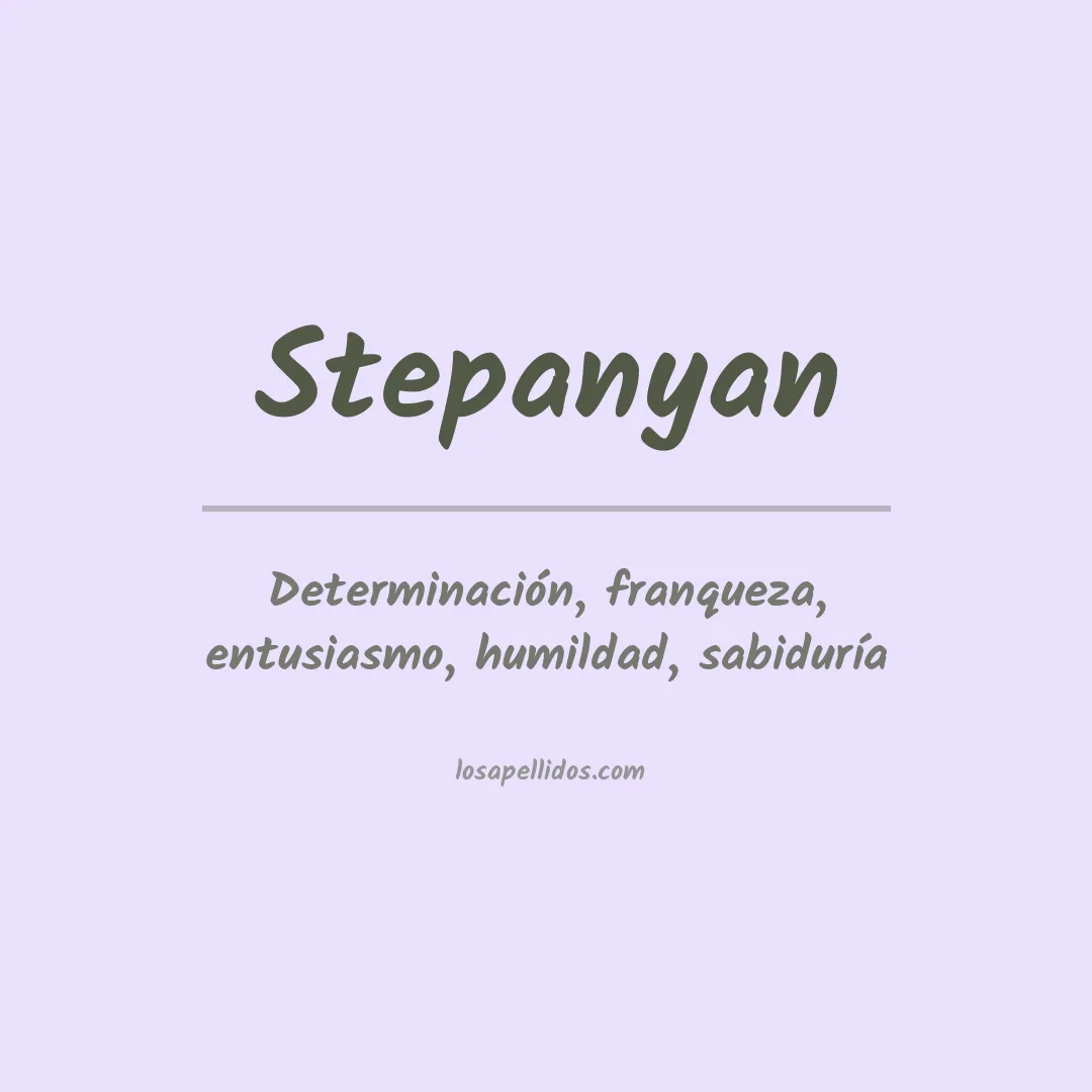 Apellido Stepanyan