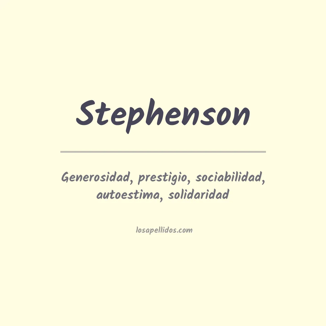 Apellido Stephenson