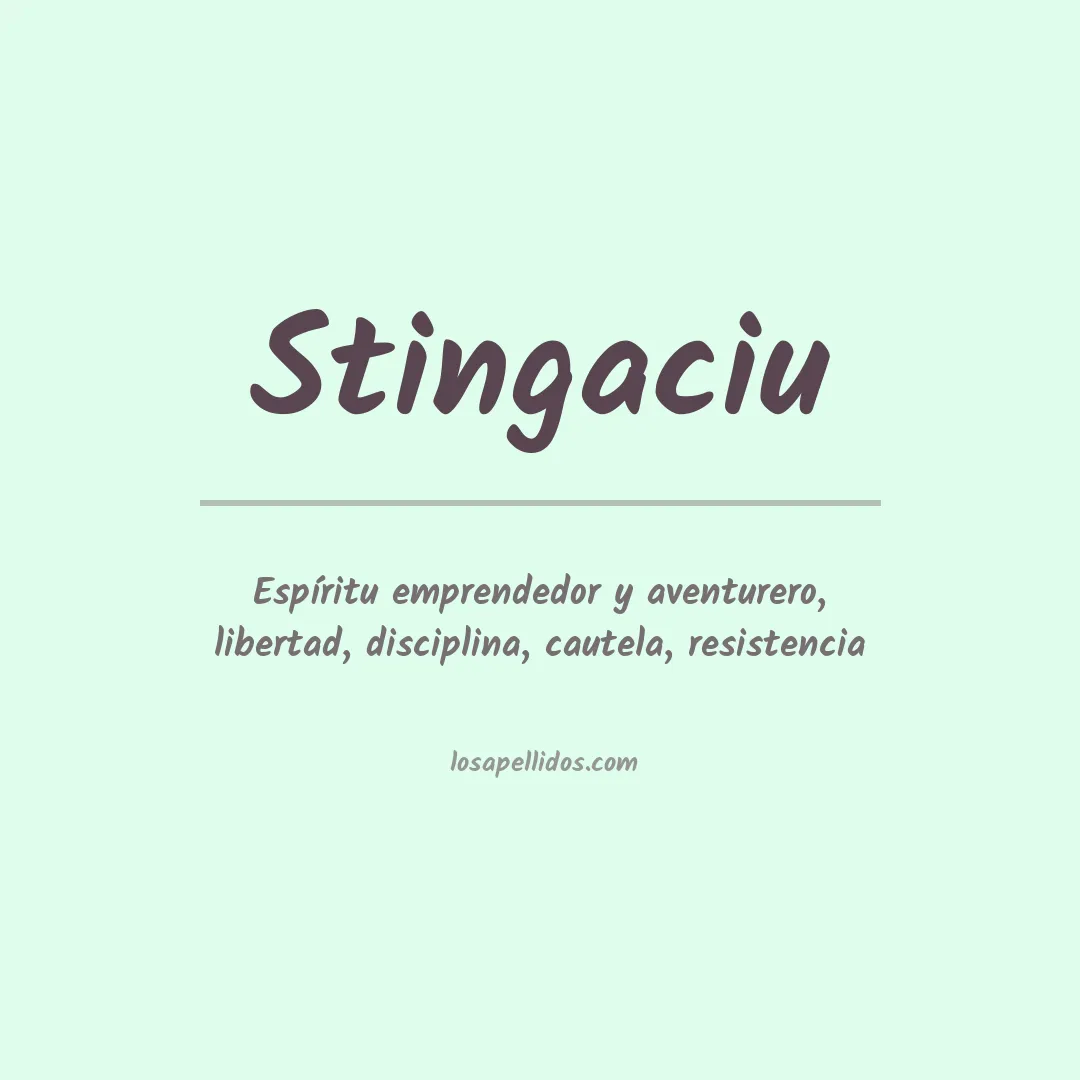 Apellido Stingaciu