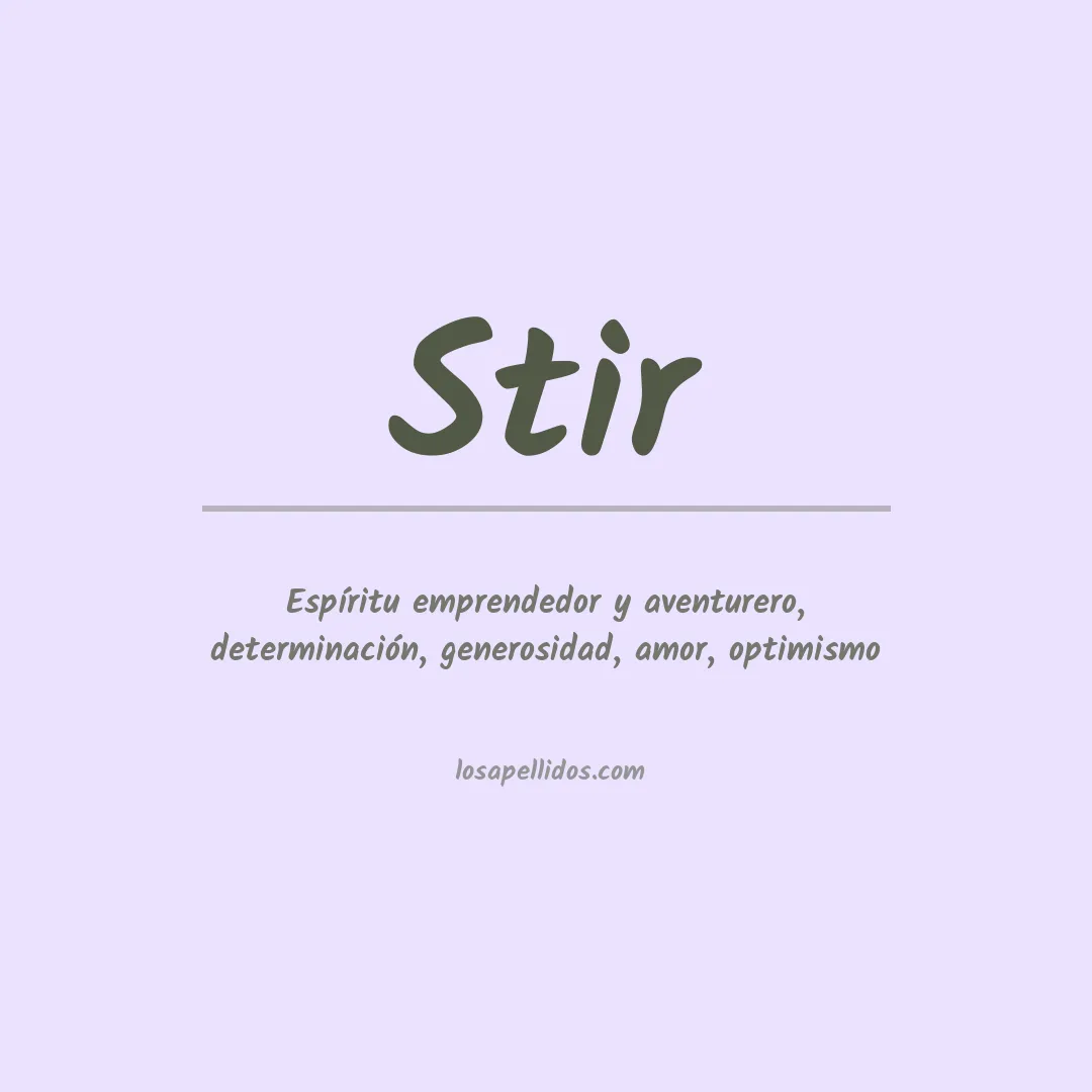 Apellido Stir