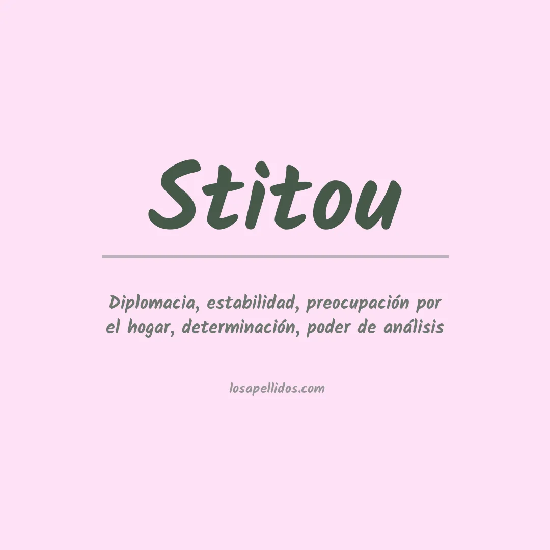 Apellido Stitou