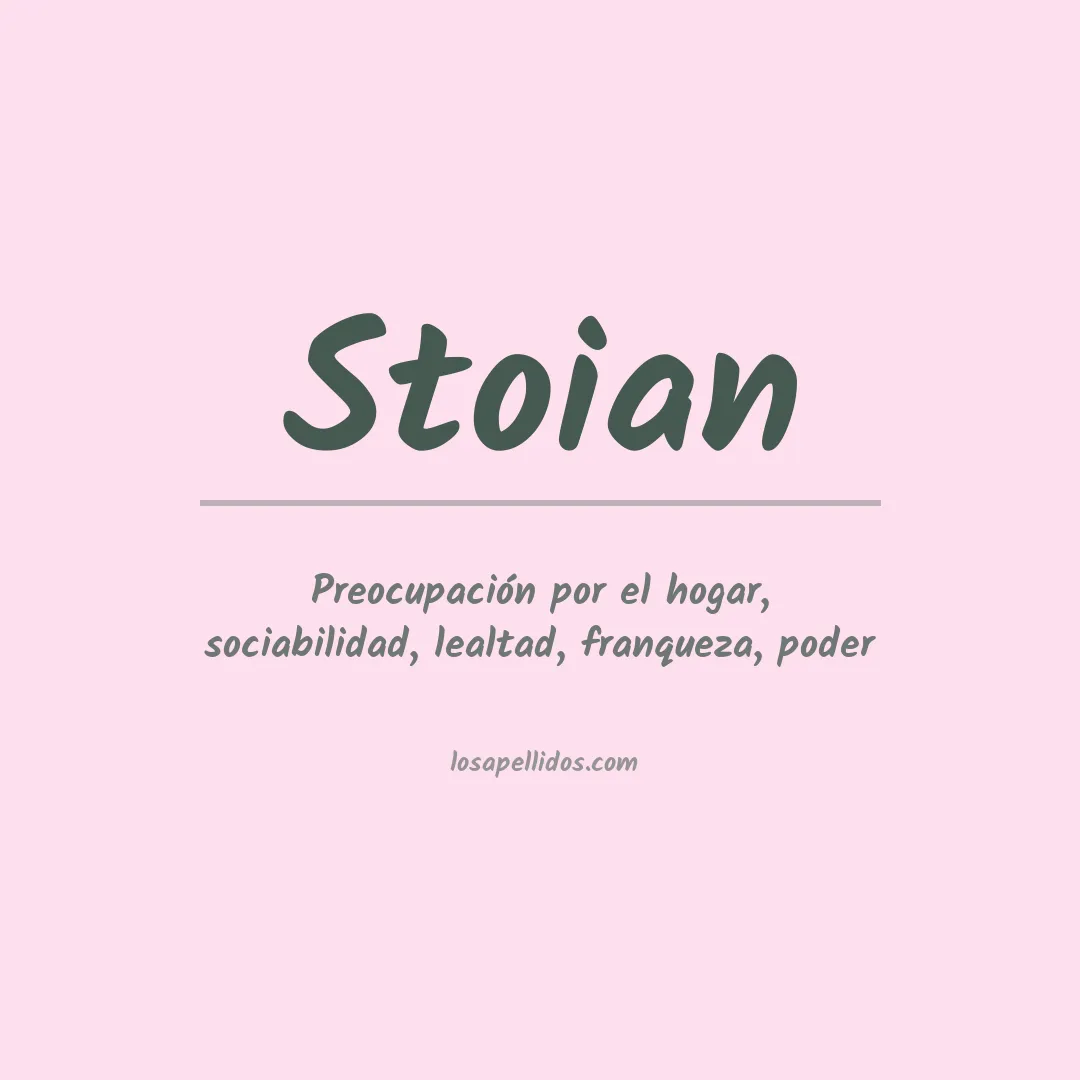 Apellido Stoian