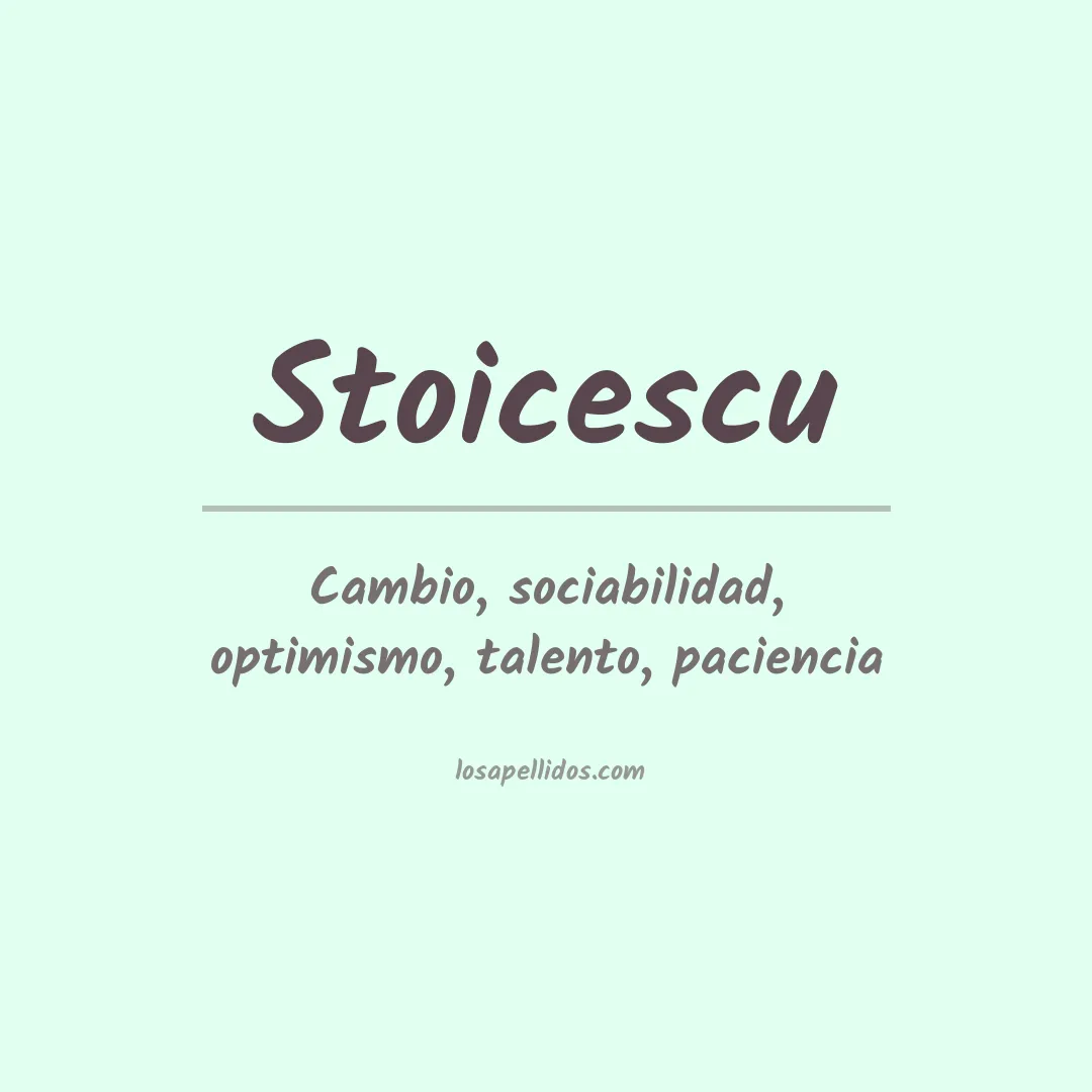 Apellido Stoicescu