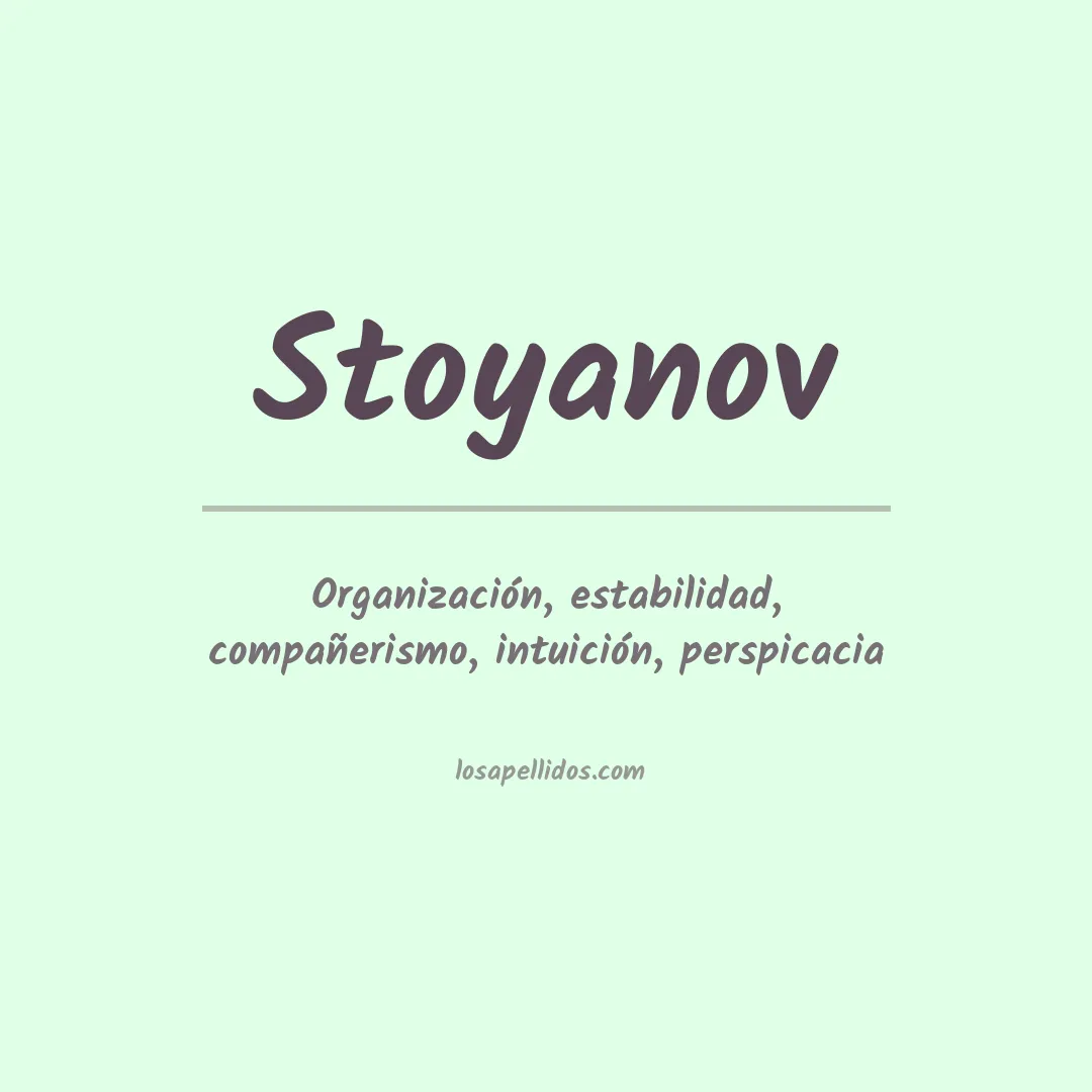 Apellido Stoyanov