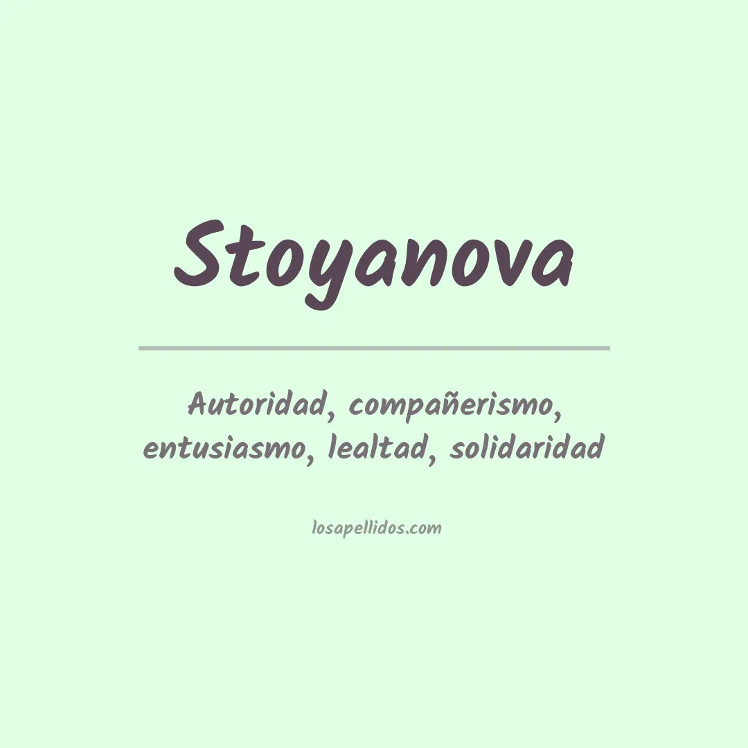 Apellido Stoyanova