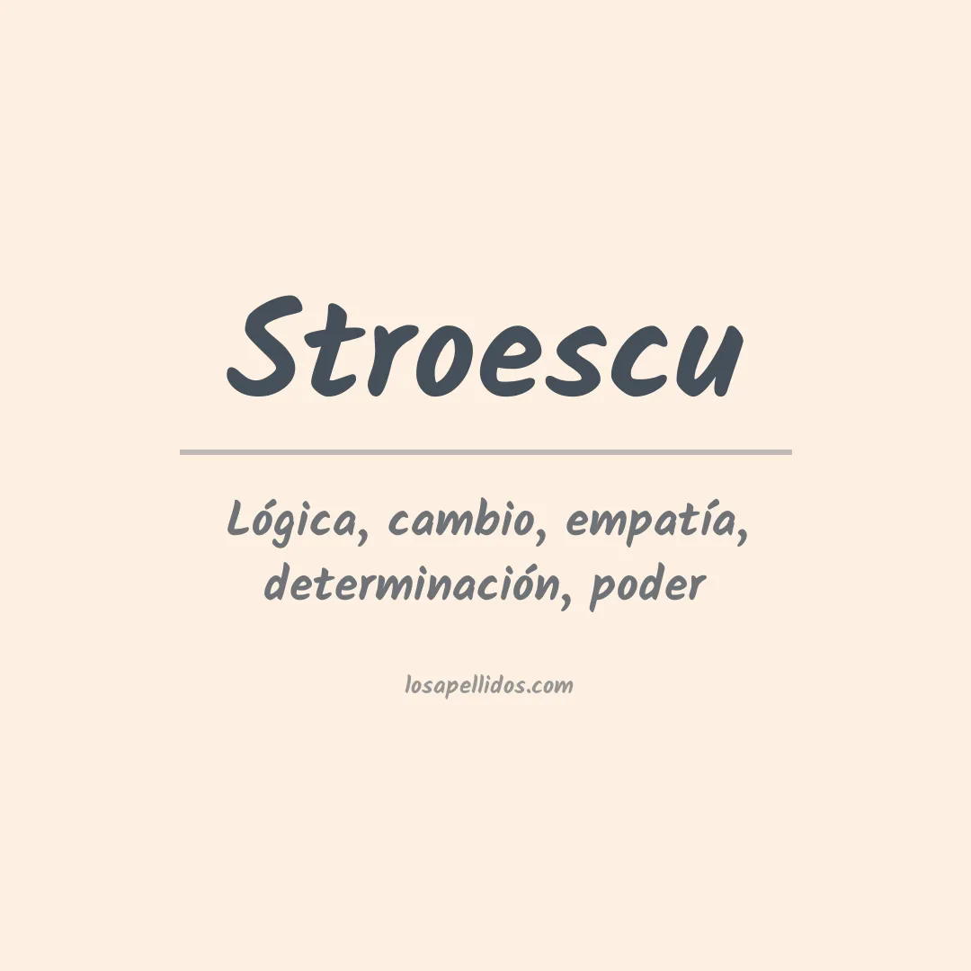 Apellido Stroescu