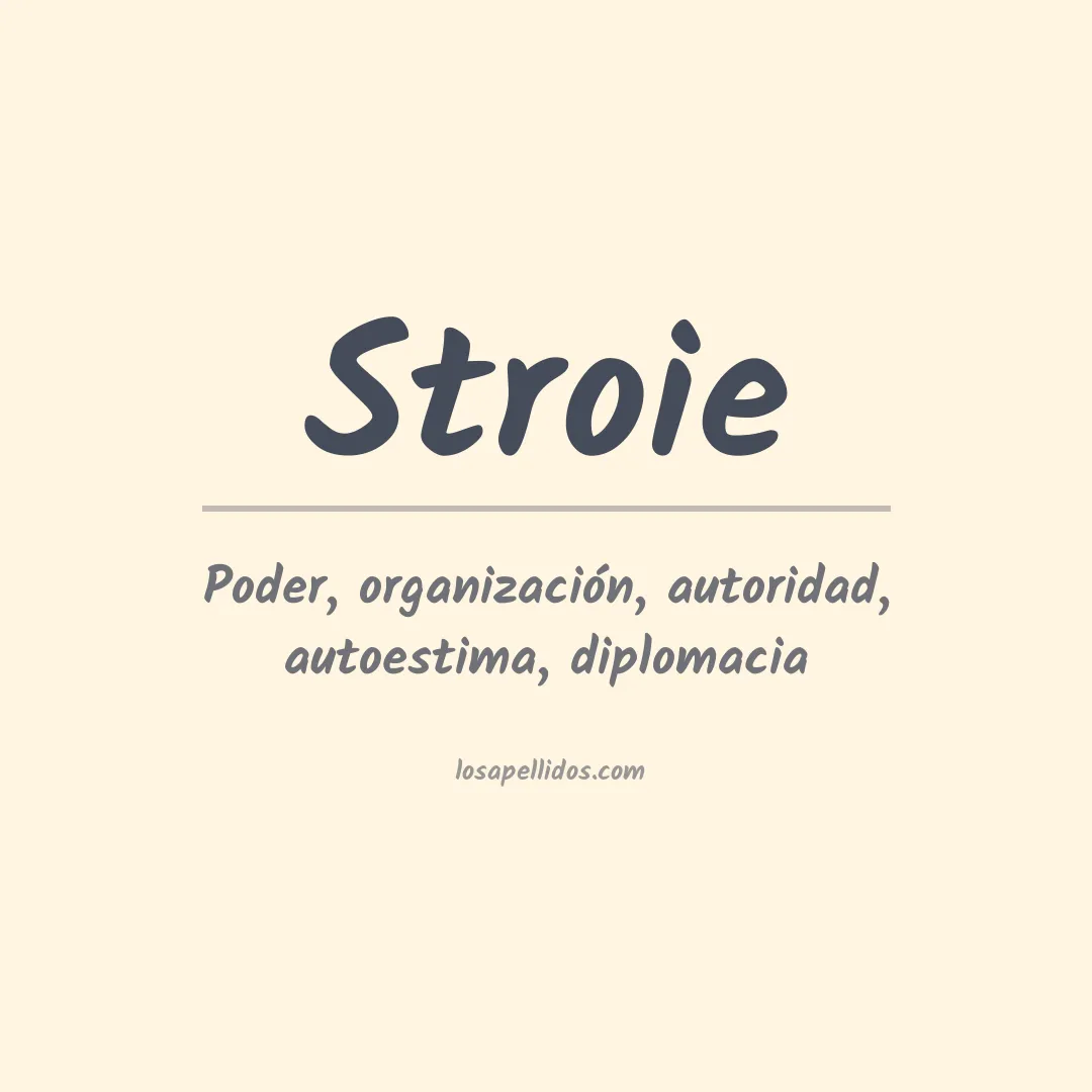 Apellido Stroie