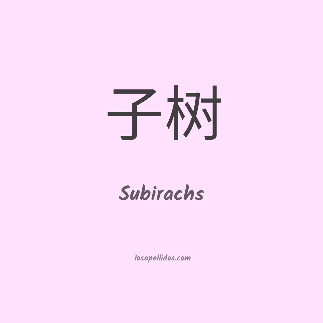 Subirachs en chino