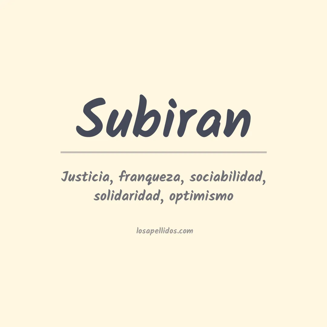 Apellido Subiran