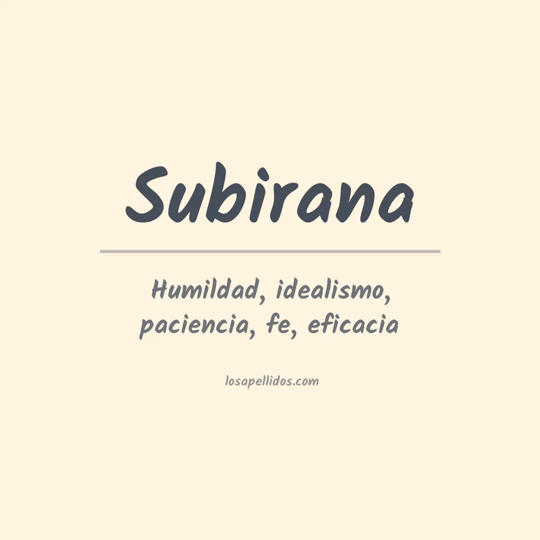Apellido Subirana