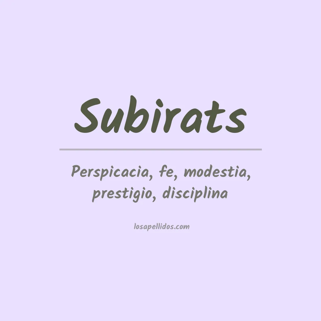 Apellido Subirats