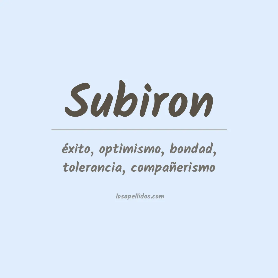 Apellido Subiron