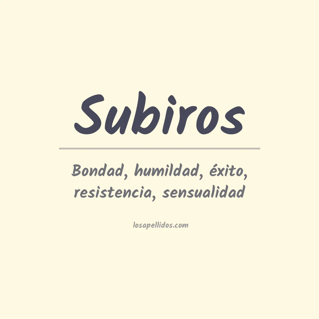Apellido Subiros