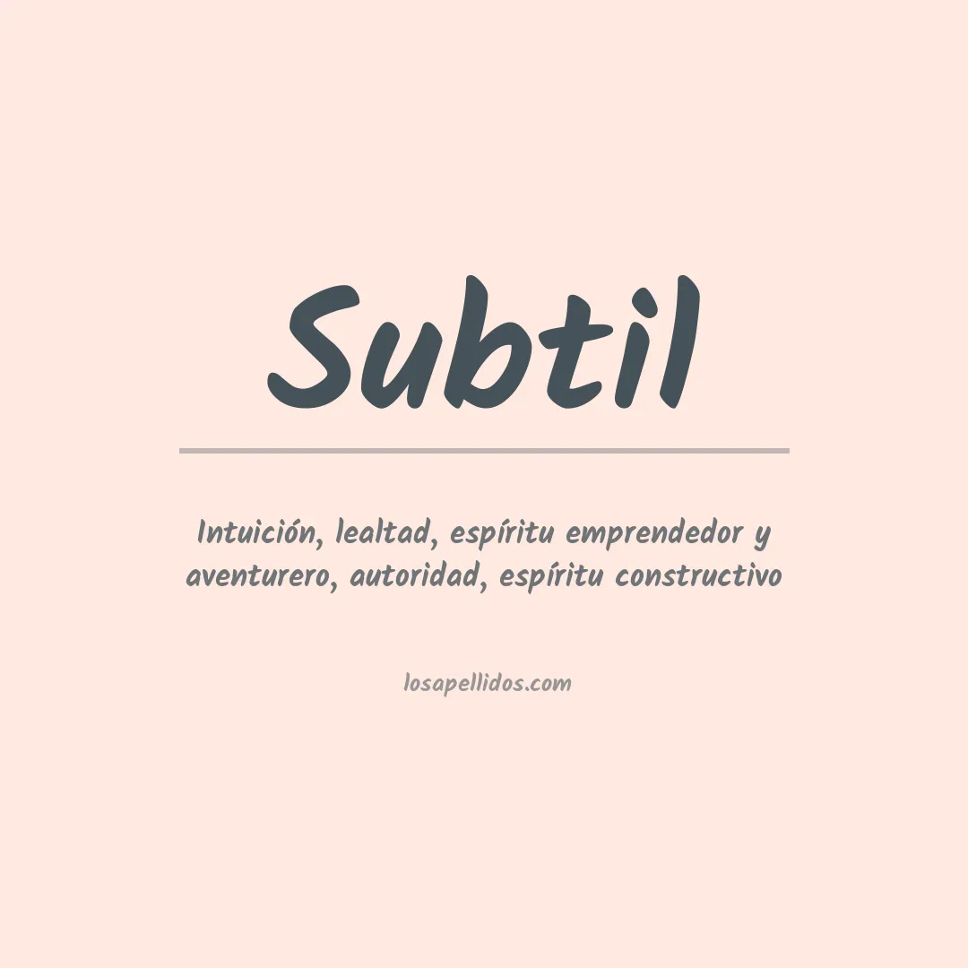 Apellido Subtil