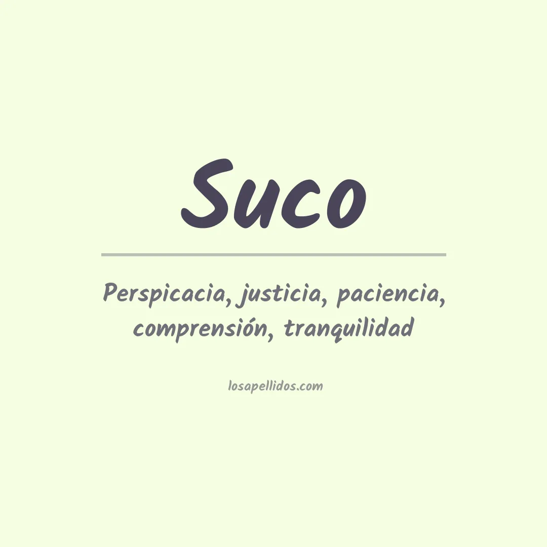 Apellido Suco