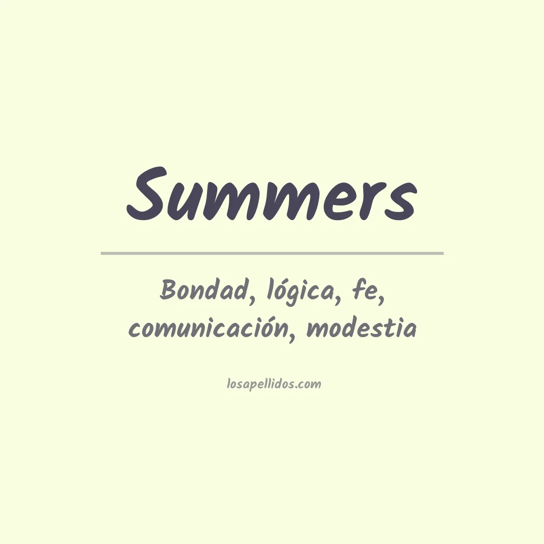 Apellido Summers