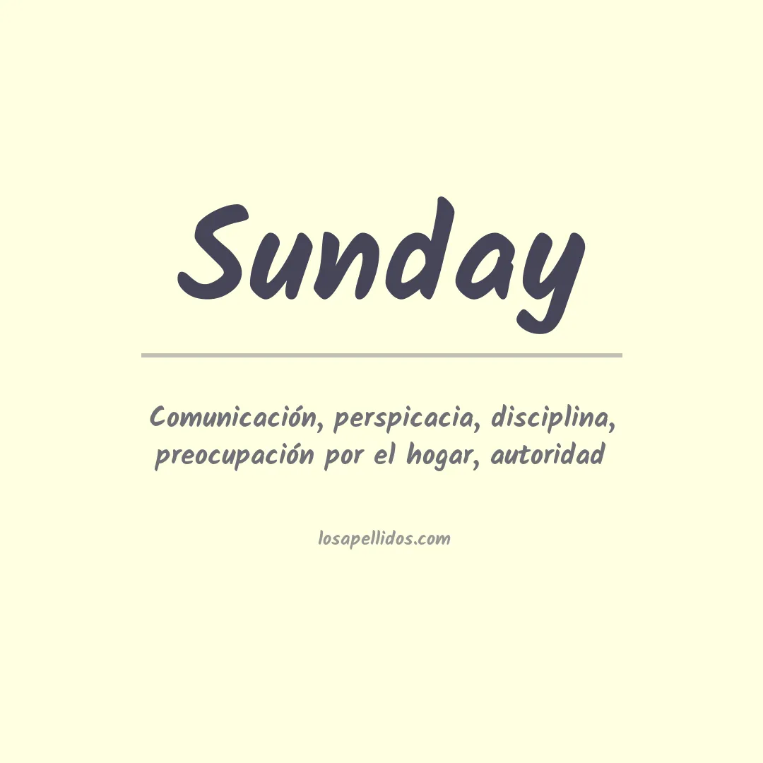 Apellido Sunday
