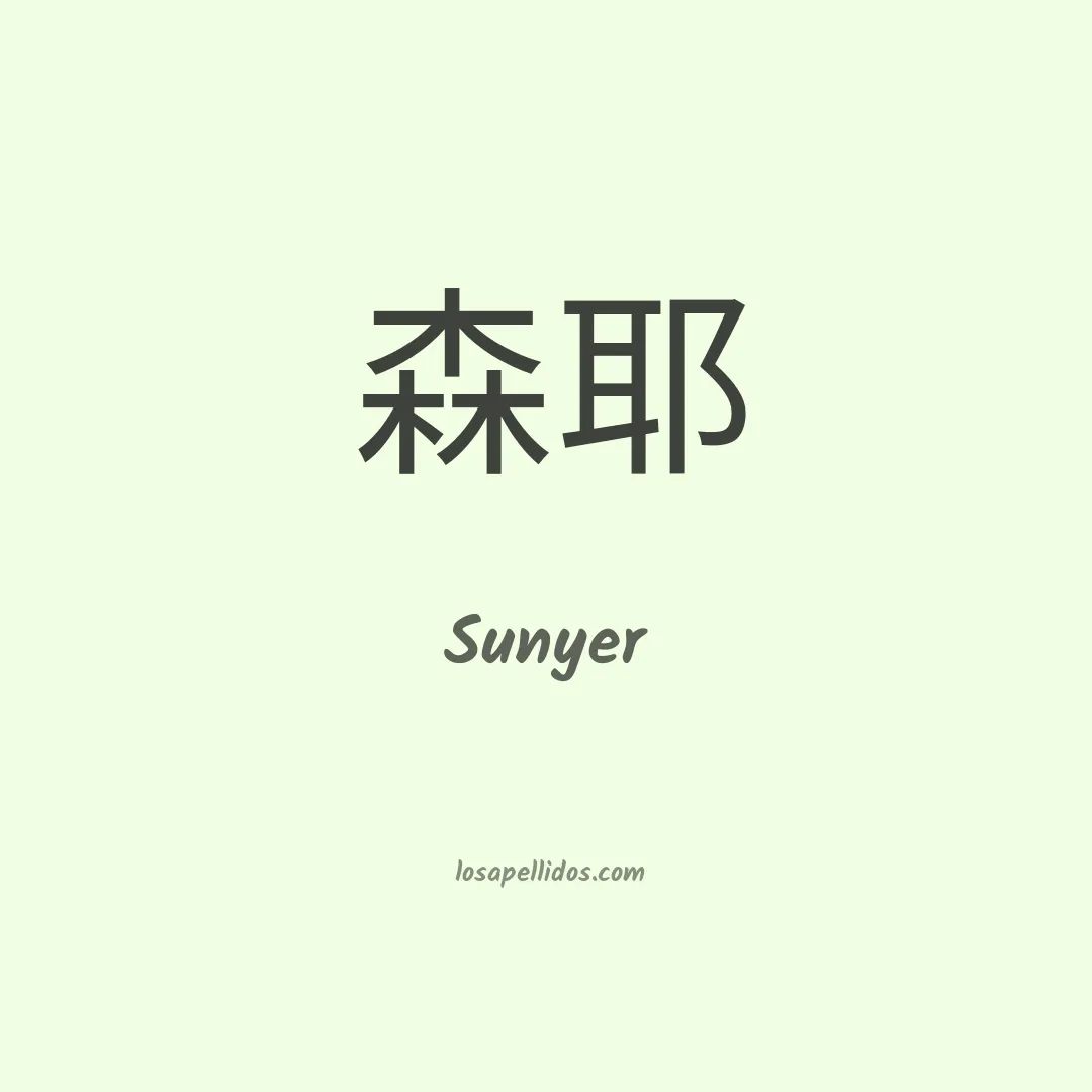 Sunyer en chino