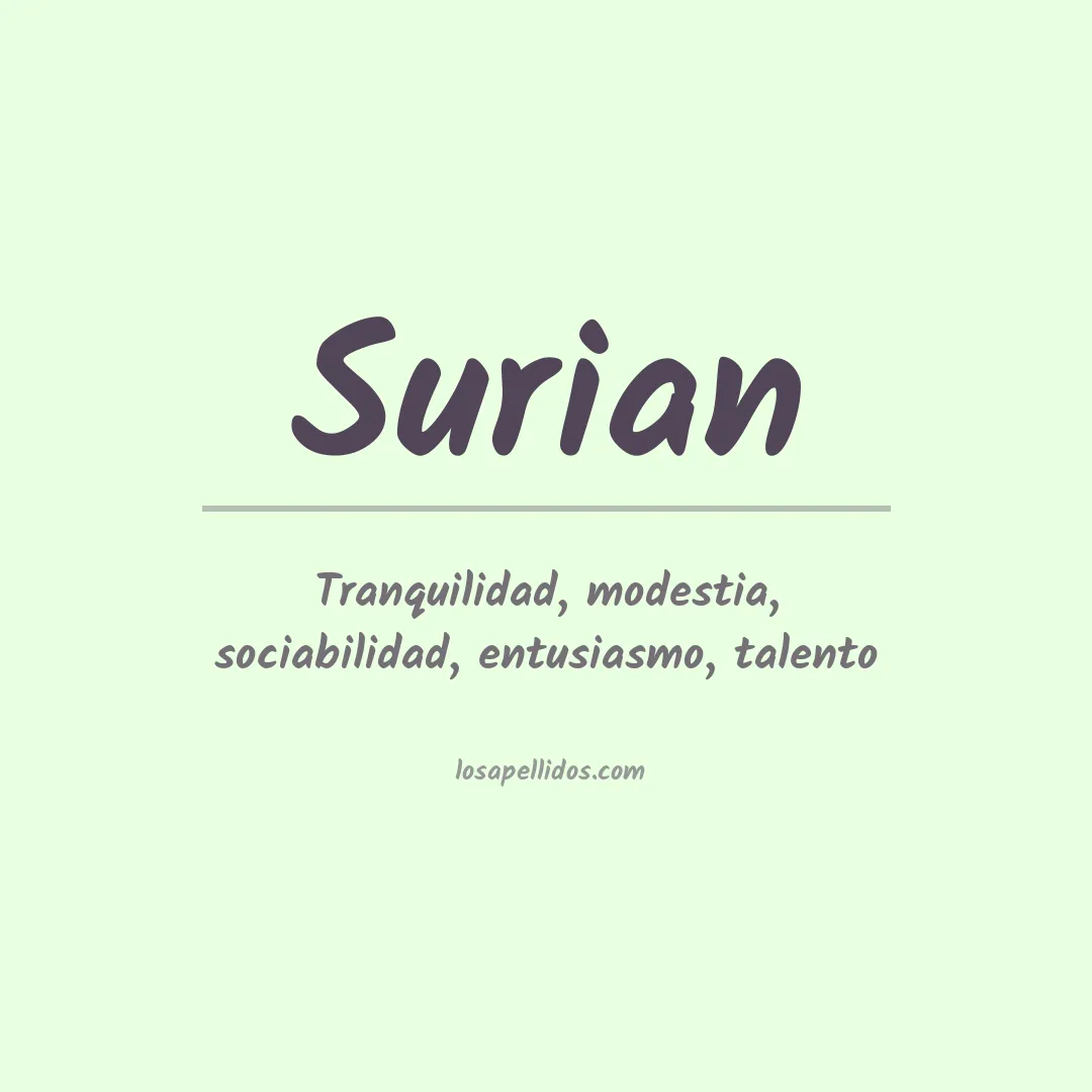Apellido Surian