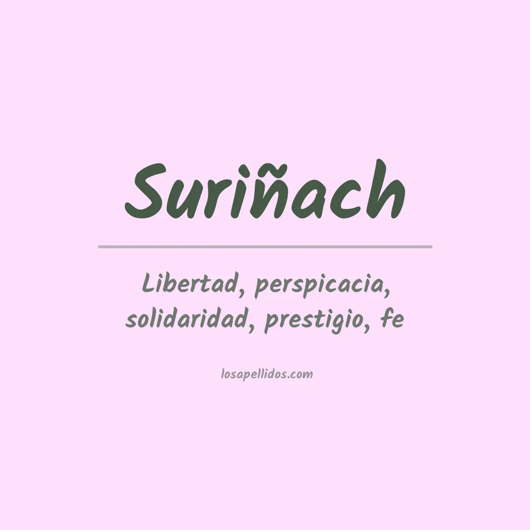 Apellido Suriñach