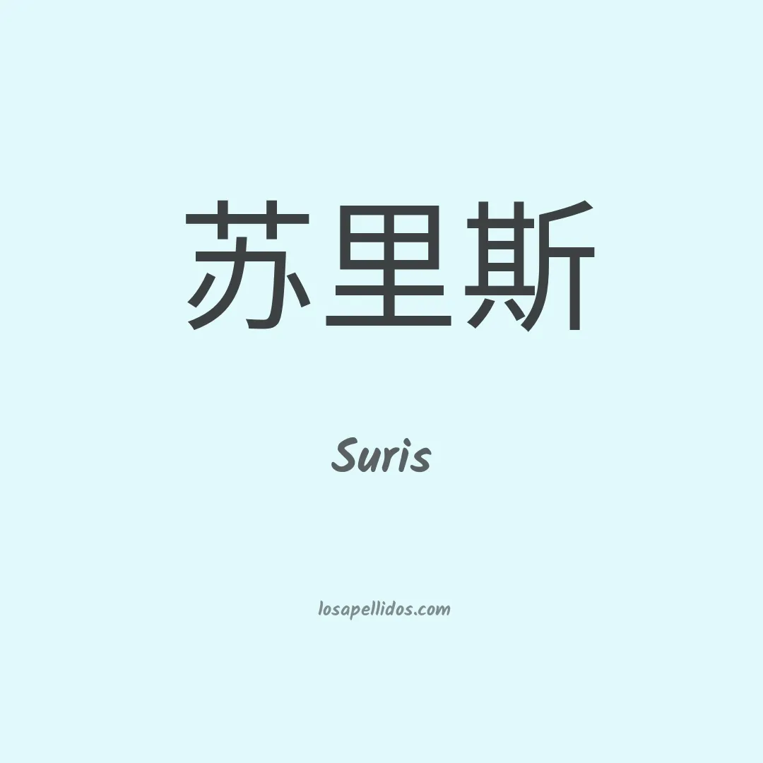 Suris en chino
