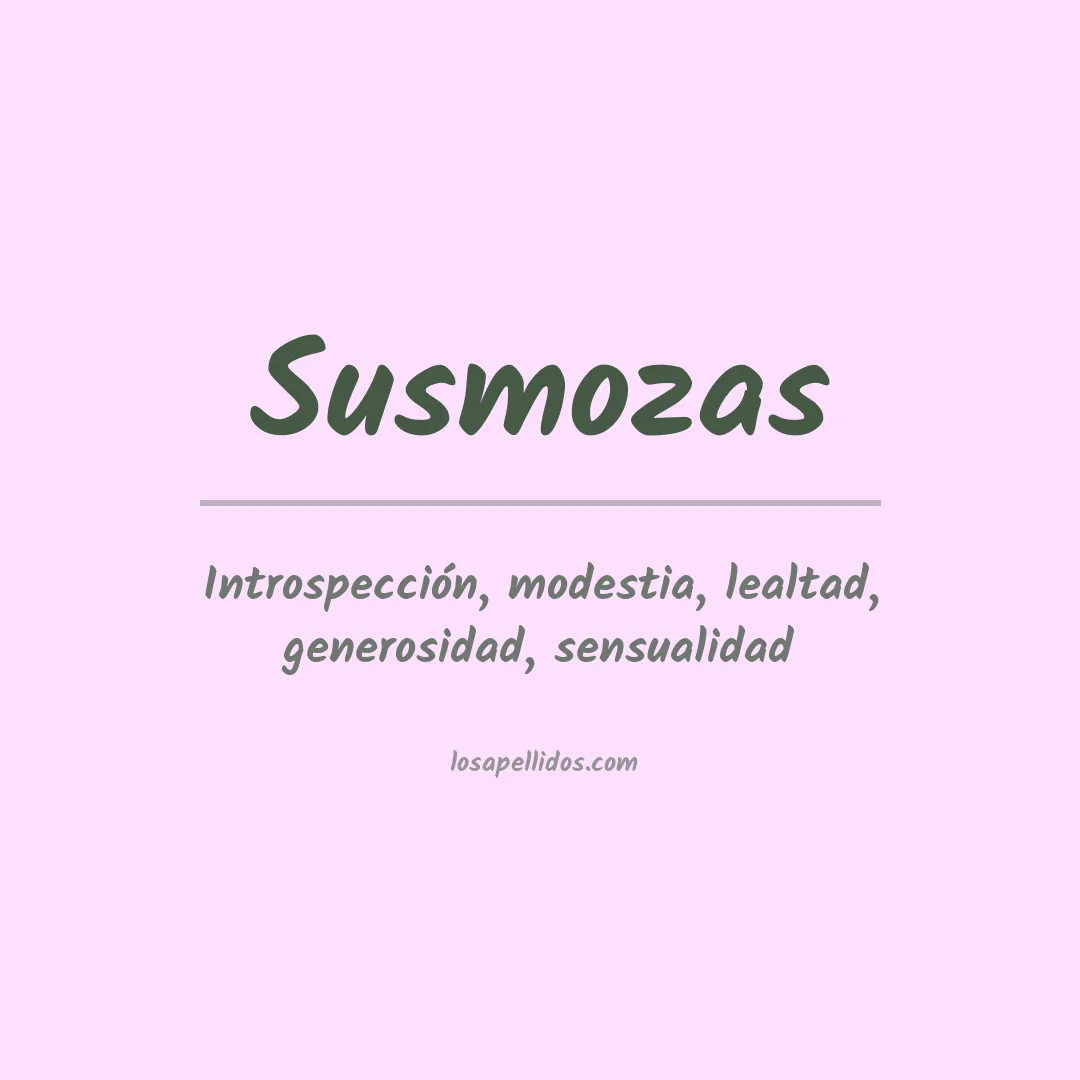 Significado del Apellido Susmozas