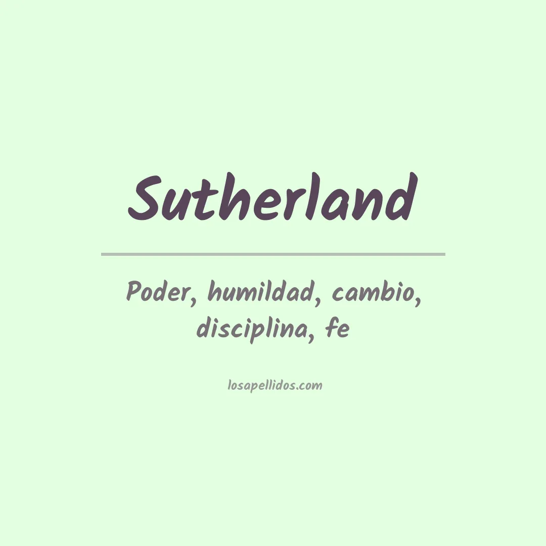 Apellido Sutherland